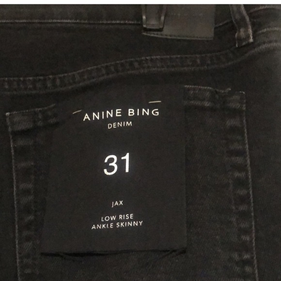 Anine Bing black washed skinny jeans - Picture 1 of 4